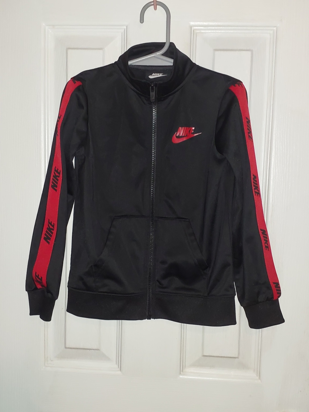 Nike Black & Red Zip-Up Track Jacket